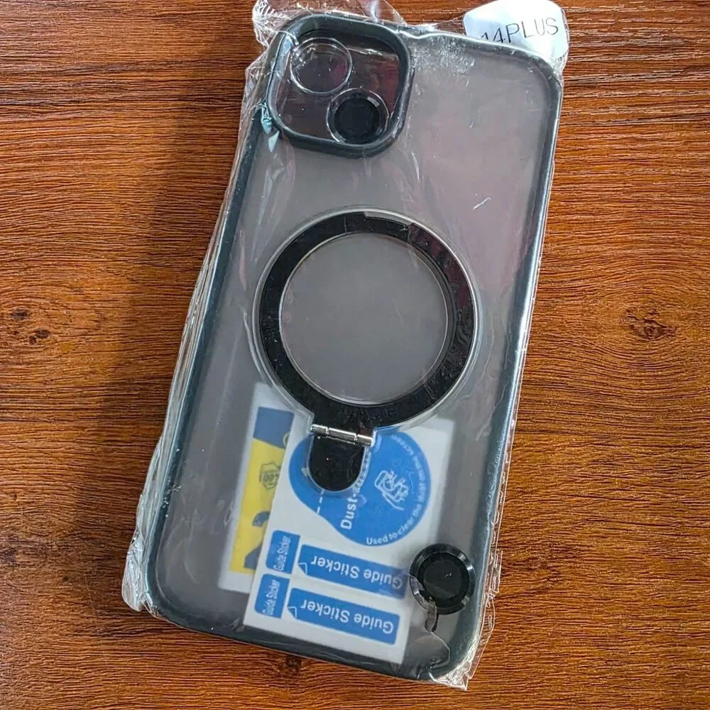 NWT iPhone 14 Plus MagSafe Case Black Shockproof w/ Ring Kickstand